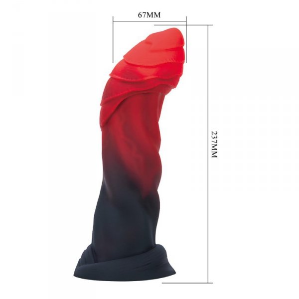 Power Monsters Infernal Goliath – 25 cm Rippled Monster Silicone Dildo