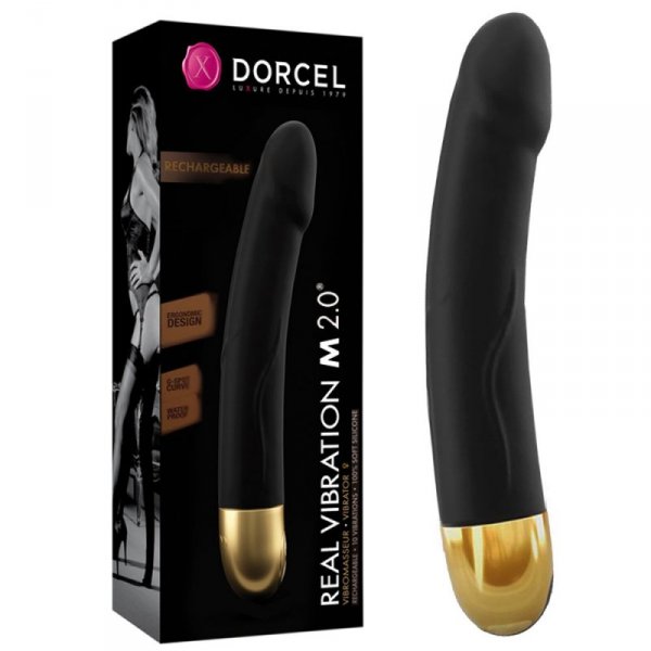 Luksusowy wibrator, silikonowy. Wysoka jakość.  Real vibration 2.0 black