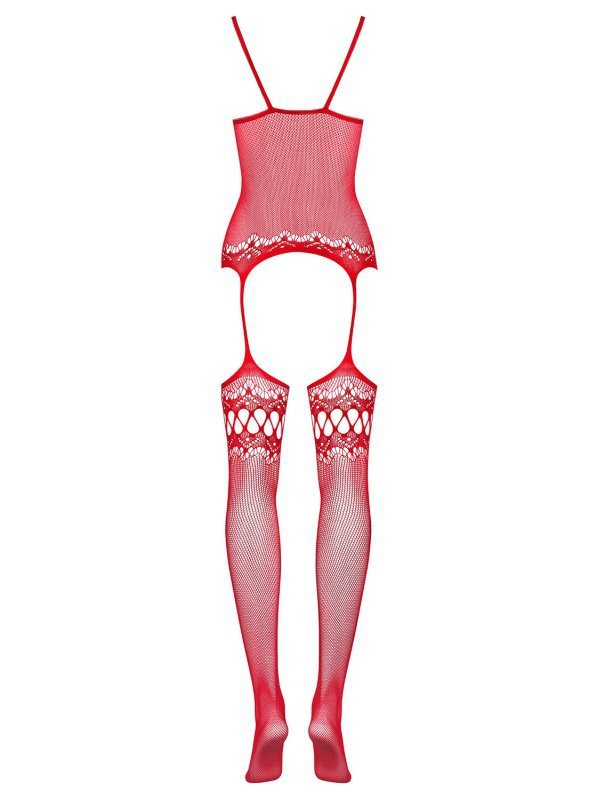 Bodystocking F214 , piękne, czerwone S/M/L. Podniecające