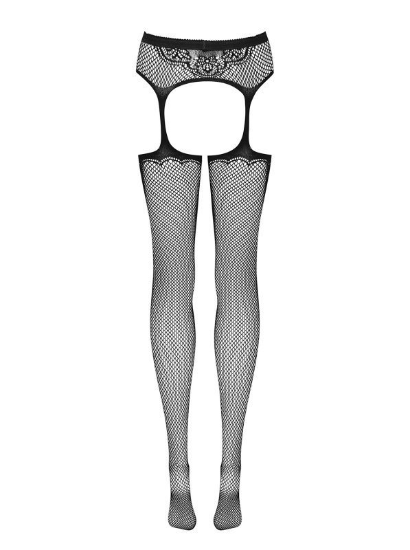 Garter stockings S232 S/M/L Pończochy kabaretki i pas do pończoch 2w1