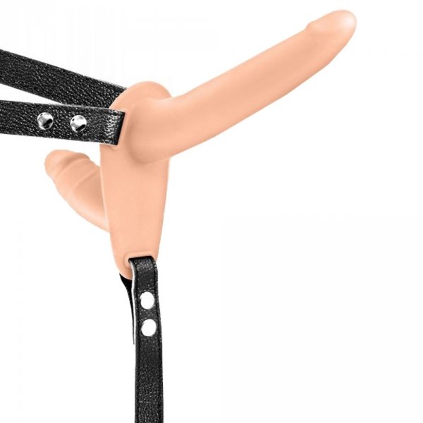 podwójny strapon z wibracjami dildo dla kobiet