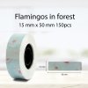 Termiczna taśma papier do etykiet MP-RL-15*50*150PT-FF Flamingos in Forest