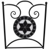 3-cz. zestaw mebli bistro z mozaiką czarno-białą, ceramika