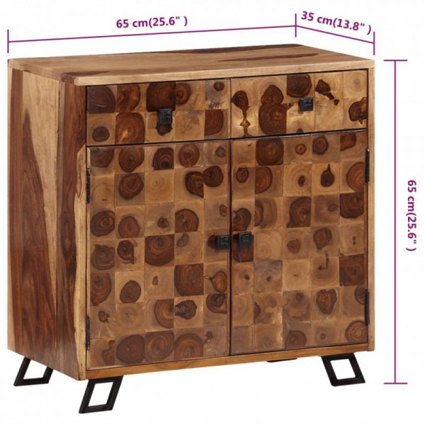Kredens z litego drewna sheesham, 65 x 35 x 65 cm