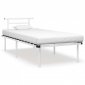 Rama łóżka, biała, metalowa, 90 x 200 cm 