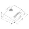 Okap kuchenny podszafkowy - pochłaniacz 60 cm Berdsen BE-10-A INOX
