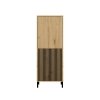 Witryna KAMARO 2DK SLIM/GŁADKI DĄB ARTISAN Lamele Front Ryflowany + Klasyczny