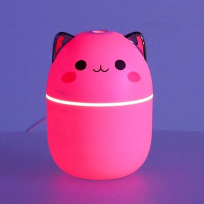 Nawilżacz powietrza dyfuzor do olejków kotek różowy RGB