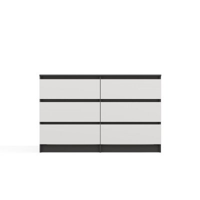 Komoda Malwa M6 120 ANTRACYT / BIAŁY
