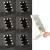 Lusterko do makijażu kosmetyczne podświetlane LED Hollywood z 9 żarówkami USB 25 x 30 cm