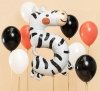 Balon foliowy urodzinowy cyfra 5 - Zebra 42x81 cm