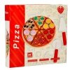 Pizza drewniany zestaw do zabawy z akcesoriami 20cm