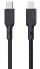 AUKEY CB-KCC101 kabel USB-C - USB-C 1m 100W PD 5A 20V kevlar + nylonowy oplot