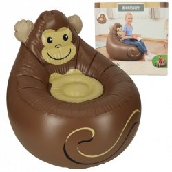 Fotel dla dzieci dmuchany puf Bestway 75116 małpka 70kg