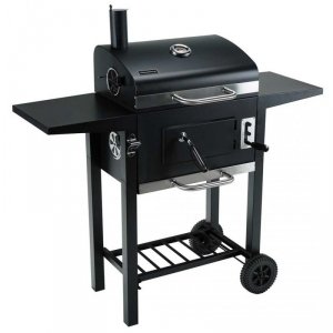 DUŻY GRILL WĘGLOWY NA KÓŁKACH Z PÓŁKAMI KLAUSBERG KB-9034