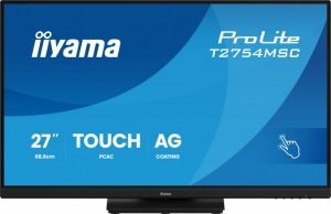 Monitor 27 cali ProLite T2754MSC-B2AG POJ.10PKT.IPS,Powłoka AG, FHD,300cd,2x2W