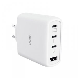 Ładowarka biała MAXO GaN 65W 3xUSB-C 1xUSB-A