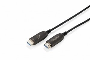 Kabel połączeniowy hybrydowy HDMI AOC | HDMI-A męski-męski | HDMI 2.1 | UHD-2 8K@60Hz | 48Gbps |HDR, eARC, HDCP 2.2, CEC | 40m