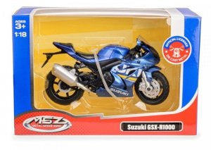 Daffi Motocykl MSZ 1:18 Suzuki GSX-R1000 niebieski
