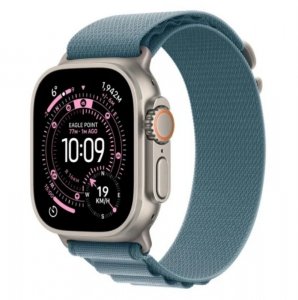 Apple Watch Ultra 3 GPS + Cellular 49mm  Koperta 49 mm z tytanu w kolorze naturalnym Opaska Alpine w kolorze jasnoniebieskim - r