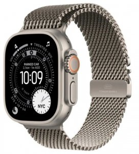 Apple Watch Ultra 3 GPS + Cellular, koperta 49 mm z tytanu w kolorze naturalnym, bransoleta mediolańska z tytanu w kolorze natur