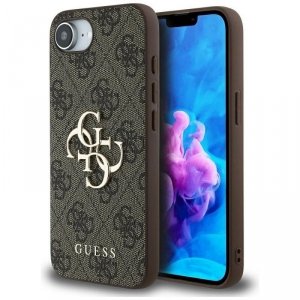GUESS futerał do IPHONE 16e (SE 4 2025) GUHCPSE44GMGBR (4G PU Big Logo) brązowy