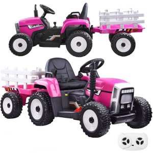 Traktor z przyczepą na akumulator + pilot PA0242