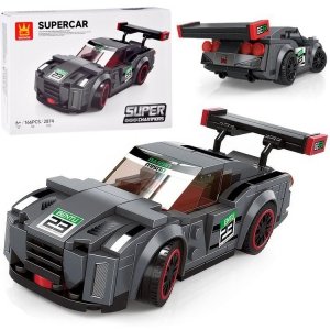 Klocki techniczne Sportowe auto SZARE 166-elementów + naklejki ZA5743