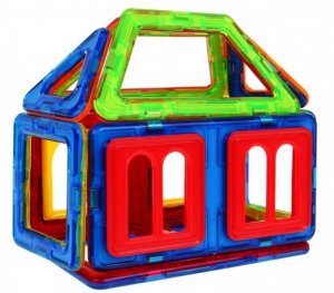 Mini zestaw Klocki magnetyczne dla dzieci 3+ Kolorowe elementy 13 szt. + Wzornik konstrukcji 