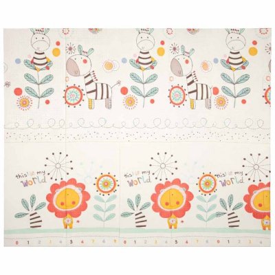 Mata edukacyjna piankowa dwustronna składana 180x200cm zwierzęta wzór