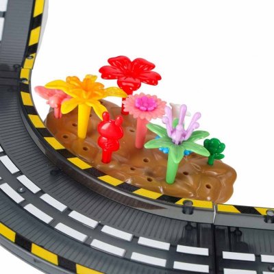 Tor wyścigowy samochodowy magnetyczny 1 pojazd świecący 153 elementy