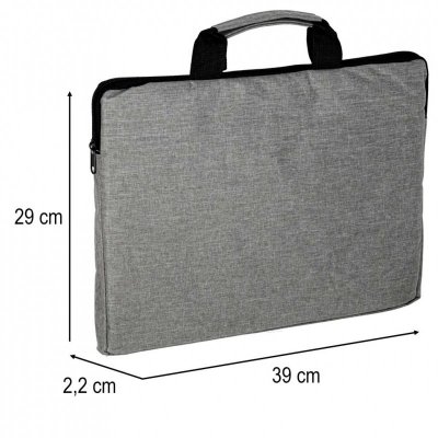 Torba na laptopa 15,6 cali etui pokrowiec teczka damska męska szara