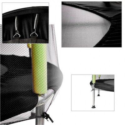 Trampolina ogrodowa dla dzieci siatka 140 cm zielona