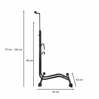 Stojak na rower pojedynczy wysoki mocny metalowy czarny