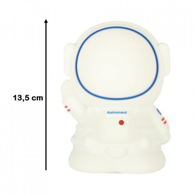Lampka nocna dla dzieci silikonowa 8 LED USB biała astronauta