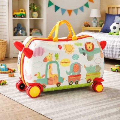 Walizka podróżna dla dzieci bagaż podręczny na kółkach ZOO