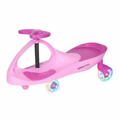 Jeździk grawitacyjny świecące koła LED różowy