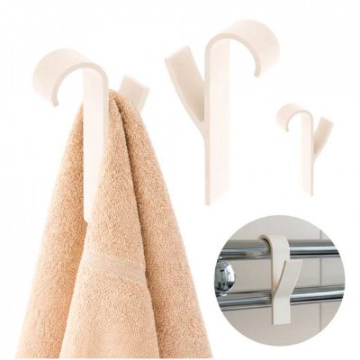 Wieszak na grzejnik kaloryfer łazienkowy kremowy