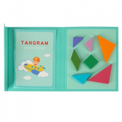 Tangram książeczka magnetyczna układanka klocki 3D