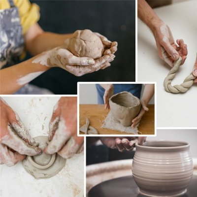 Glina rzeźbiarska masa do modelowania zapas do koła garncarskiego 800g