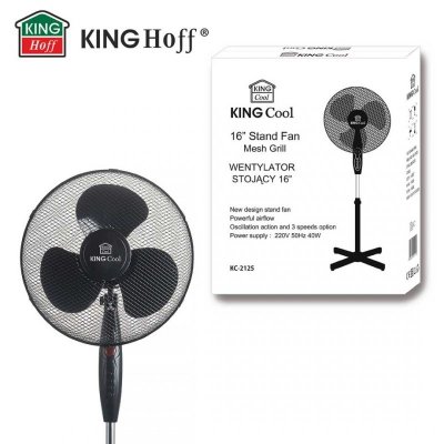 WENTYLATOR WIATRAK STOJĄCY PODŁOGOWY KINGCOOL KC-2125 czarny