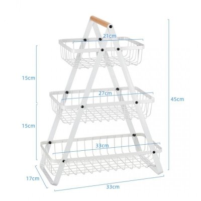 KOSZYK PIĘTROWY NA OWOCE PIECZYWO LOFT E-8178