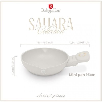 MINI PATELNIA TYTANOWA 16cm BERLINGER HAUS BH-8076 SAHARA