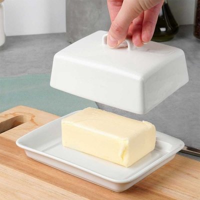 MASELNICZKA MASELNICA CERAMICZNA BIAŁA 139680