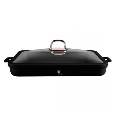 PATELNIA TYTANOWA Z POKRYWĄ 34x34cm BERLINGER HAUS BH-7789 BLACK ROSE