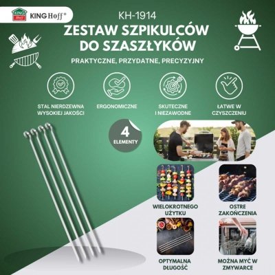SZPIKULCE 36cm DO GRILLOWANIA SZASZŁYKÓW KINGHOFF KH-1914