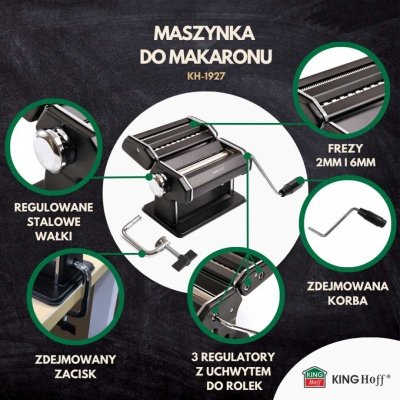 MASZYNKA DO MAKARONU CIASTA KINGHOFF KH-1927