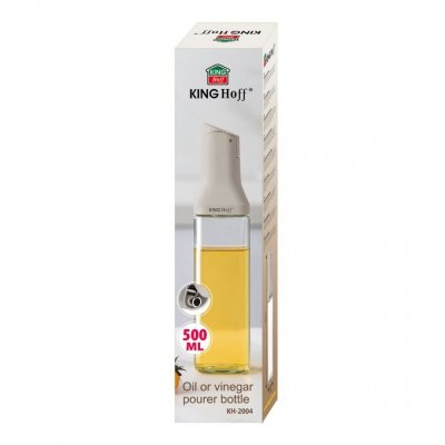 SZKLANA BUTELKA 500ml Z NALEWAKIEM DO OCTU I OLIWY KINGHOFF KH-2004
