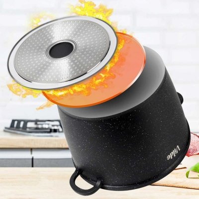 GARNEK GRANITOWY WYSOKI 6,7L 24cm Z POKRYWĄ Z AROMATYZEREM TERRUNA 199110