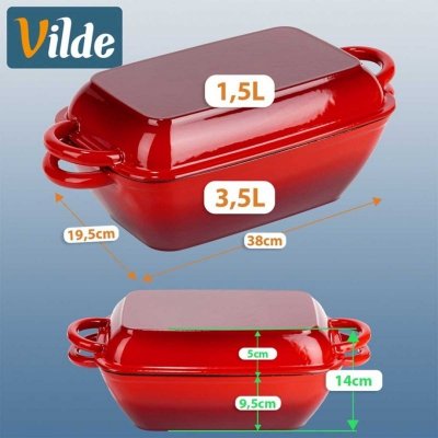 BRYTFANNA ŻELIWNA EMALIOWANA Z PATELNIĄ 3,5/1,5L CAST LINE 279094